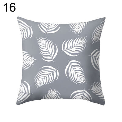 

Gray Geometric Square Throw Pillow Protector Case Cushion Cover Bedding Articles