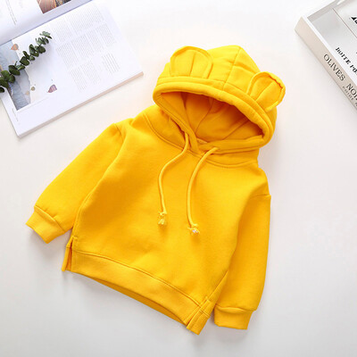 

Cute Toddler Baby Girl Autumn Warm Long Sleeve Solid Hooded Tops Sweatshirt New