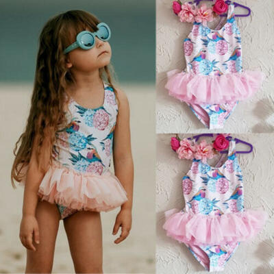 

US Newborn Baby Girl Floral Swimwear Swimsuit one-piece Romper Bodysuit Jumpsuit