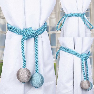 

Toponeto Retro Window Curtain Cord Rope Buckle Tiebacks Braided Tie Backs 1 Pair2Pcs