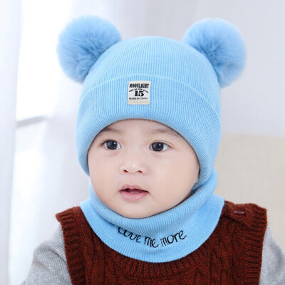 

Newborn Kids Baby Boy Girl Pom Hat Winter Warm Knit Bobble Beanie Cap Scarf Set