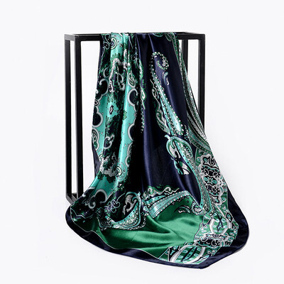 

New cashew flower pattern ladies 9090cm large square scarf scarves wholesale Muslim headscarf