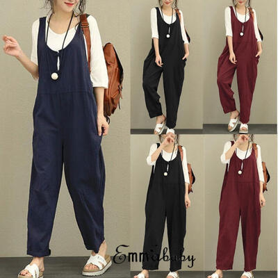 

Summer Women Ladies Oversize Playsuit Jumpsuit Romper Long Loose Trousers