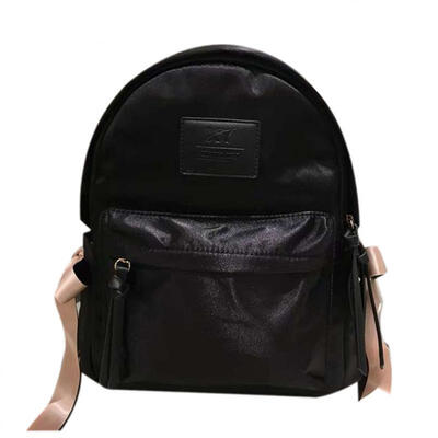 

Zipper Bowknot Backpack Simple Fashion Nylon Shoulders Bag For Women