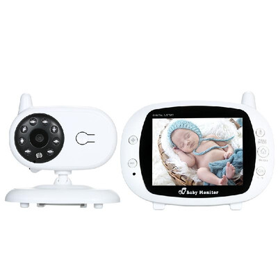 

35 Inches Color LCD Wireless Digital Video Baby Monitor with Lullabies Infrared Night Vision Two-way Talk Back Temperature Monito