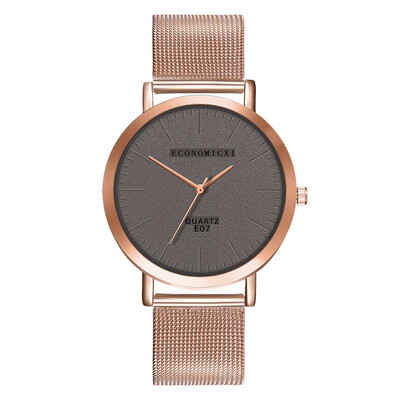 

Simple Women Watches Black Dial Ladies Quartz Wristwatch Rose Gold Mesh Belt Strap Casual Clock Gift Zegarki Damskie