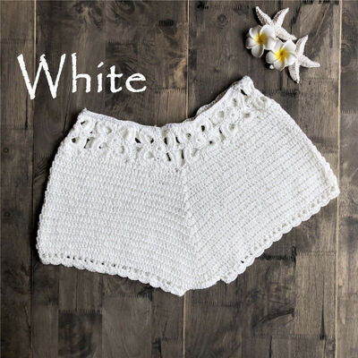 

Women Holiday High Waist Hot Cotton Short Mini Pants Hollow Out Crochet Shorts