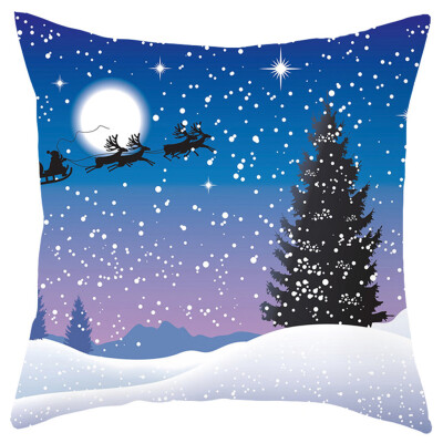 

Tailored Merry Christmas Short Plush Pillowcase Sofa Pad Set Home Decoration 18x18 Inch