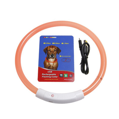 

NeillieN USB Charged Light-emitting Necklace Night-light Dog Necklace Teddy Golden-haired Dog Necklace Applicable LED collar