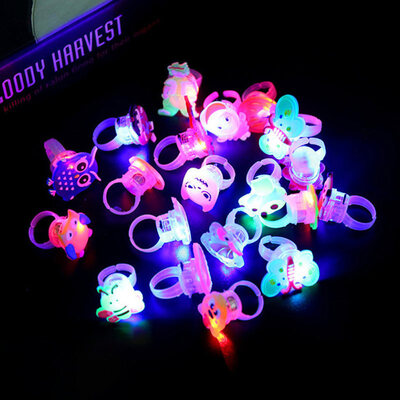 

Cartoon Bear Flower Butterfly LED Ring Flashing Adjustable Kids Gift Party Decor