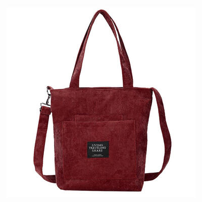 

Large Corduroy Messenger Bag Tote Women Handbag Shoulder Crossbody Bags