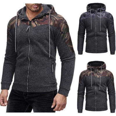 

Mens Zip Up Hoodie Hoody Jacket Sweatshirt Casual Gym Hooded Coats Top -2XL