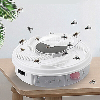 

Electric Fly Trap Device With Trapping Food -White Usb Cable