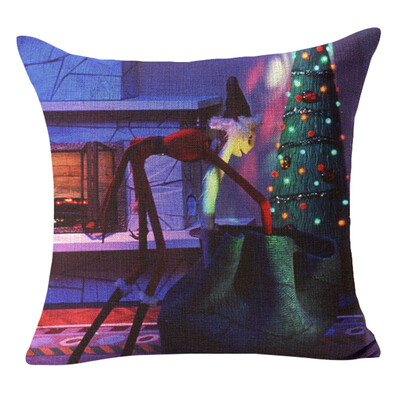 

The Nightmare Before Christmas Cushion Cover Cotton Linen Throw Pillow Cover Decorative Horror movie housse de coussin
