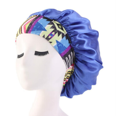 

Ethnic Style Women Terylene Night Sleep Cap Hair Bonnet Hat Head Cover Adjust Elastic Chemo Cap