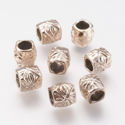 

Alloy European Beads Large Hole Bead Cube Light Gold 85x85x85mm Hole 4mm