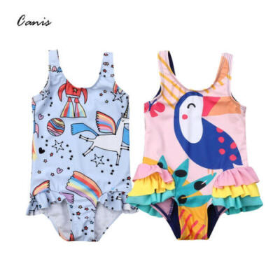 

Newborn Kids Baby Girls Cartoon Bikini Swimwear Swimsuit Bathing Suit Beachwear