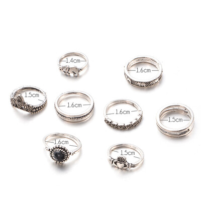 

Personalized Halloween Cosplay Nail Blood Finger Ring Open Rings Simple Punk Silver Plated Ring