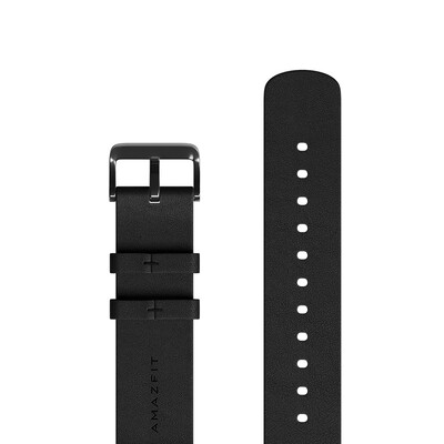 

AMAZFIT black leather strap 22mm