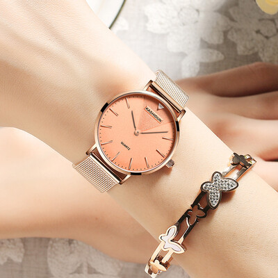 

Caseton authentic new ultra-thin watches fashion womens watches minimalist ladies steel waterproof student quartz watches