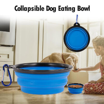 

Pet Eating Bowl Dog Feeder Foldable Expandable Cup Durable Non-Toxic Healthy Dish Pet Supplies-Small Size