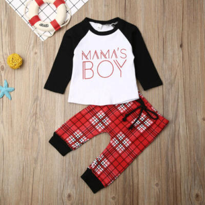 

US Stock Newborn Baby Boy Autumn Clothes Tops T-shirt Pants Leggings Xmas Outfit