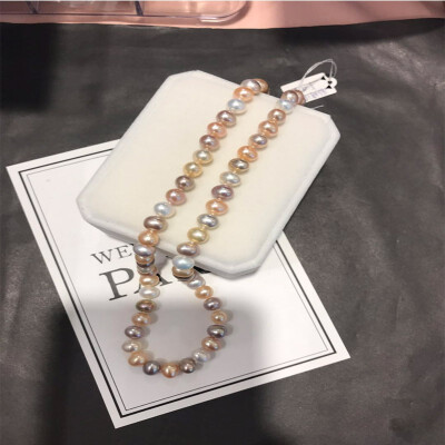 

Qingtian zhenzhu pearl necklace necklace freshwater pearl s925 silver accessories white pearl silver accessories 26330