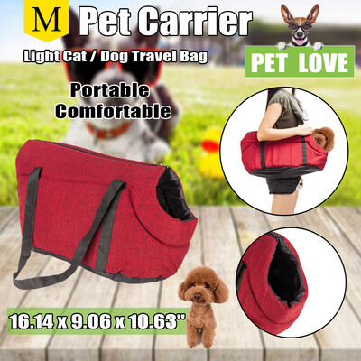 

Pet Carrier Soft Sided Portable Puppy Kitten Cat Dog Tote Bag Travel Outdoor Red