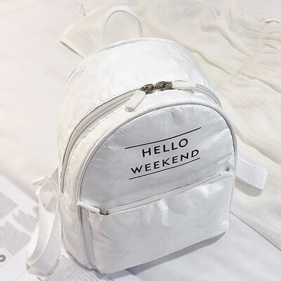 

Tailored Womens Vintage Kraft Waterproof Shoulder Bag Solid Color Letter Backpack