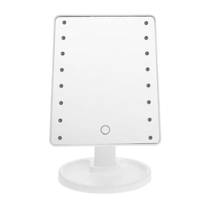 

LED Touch Screen Makeup Mirror Square Vanity Mirror Princess Wedding Tools