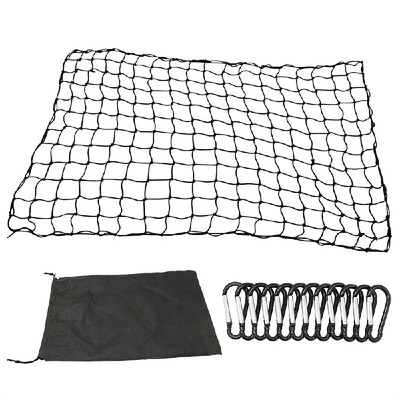 

4x6 Luggage Net Bungee Cargo Net Strech Super Duty Mesh Holds Adjustable Hooks for Rooftop Cargo Carrier