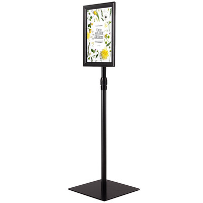 

85" x 11" Aluminum Adjustable Pedestal Poster Stand Holder-Black