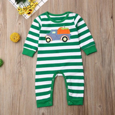 

Newborn Baby Boys Girls Striped Costumes Outfits Long Sleeve Halloween Christmas Rompers Bodysuits One-Piece Clothes Set