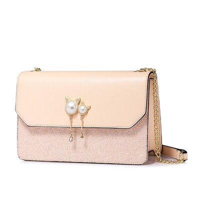 

Marsoul new wave Korean version of the wild female bag girl ins diagonal chain shoulder bag summer fashion female PU bag ladies fl