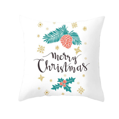 

Christmas Cartoon Pillowcase Sofa Xmas Cushion Cover Throw Home Decor Pillow Case Gift