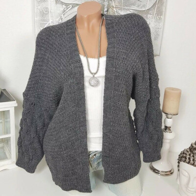 

Roseonmyhand Women Fashion Casual Solid Long Sleeve Knit Sweater Loose Top Cardigans Coat