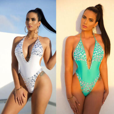 

Womens One-Piece Swimsuit Bandage Bikini Push-up Padded Bra Bathing Swimwear