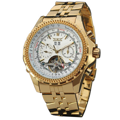 

JARAGAR hot sale date 24 hours mens automatic mechanical watch steel belt mens watch flywheel