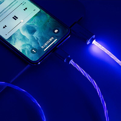 

1m MOMEN Type-C Cable USB-C LED Glow Charging Data Sync Line Type C Cord Plug&Play for Android Mobile Phone Tablet