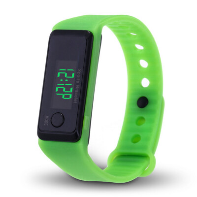 

Single button luminous large screen pedometer watch student sports health step bracelet electronic watch