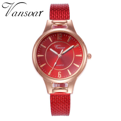 

RM Vansvar Fashion Temperament Women Silicone Strap Colorful Dial Quartz Watch