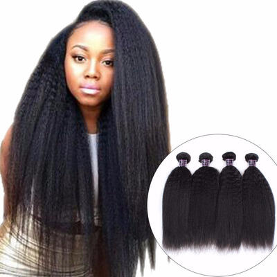 

4 Bundles Brazilian Yaki Straight Human Hair Weave Bundles 100 Human Hair Kinky Straight Non Remy Hair Extensions