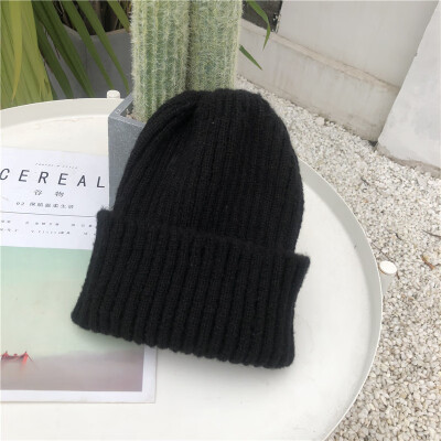 

Hat ladies Korean version of wool hats in autumn&winter mohair hats outdoor warm knitted pullover student hats wholesale