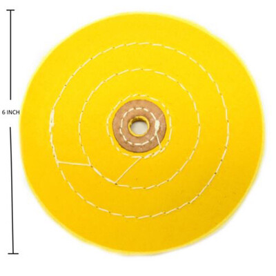 

6 Polishing Grinding Hard Density 12 Inch 50 Ply Buffing Wheel 150MM Diameter