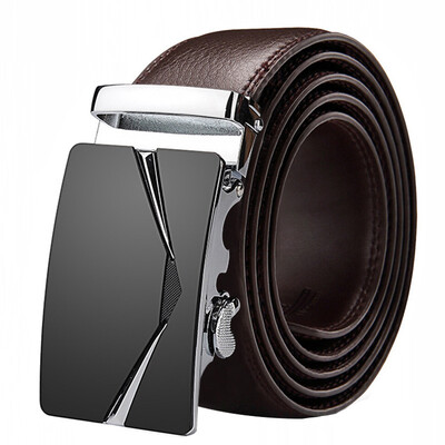 

Automatic Buckle Metal brown belt Male New 2019 Luxury balck Belt Men Fashion Genuine Leather Belts Men Top sale