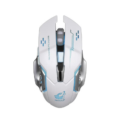 

Free Wolf Wireless Gaming Mouse 2400DPI 7 Breathing Lights Adjustable DPI Mice with 24G&10m33ft Long Transmission Noiseless