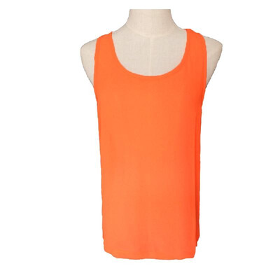 

New Fashion Women Chiffon Vest Back Bow Sheer Blouse Sleeveless Round Neck Tank Top