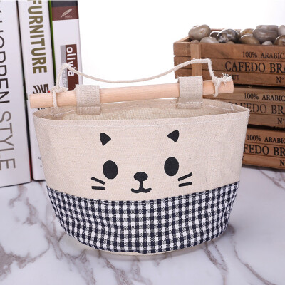 

〖Follure〗New Cotton Cartoon Cat Hanging Storage Bag Debris Pouch Wall Combination