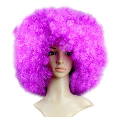 

〖Follure〗Party Disco Funny Afro Clown Hair Football Fan-Adult Afro Masquerade Hair Wig