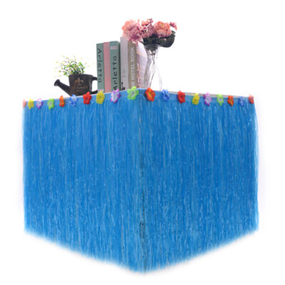 

Hawaiian Luau Party Tropical Garden Beach Dance Table Skirt Flower Decoration